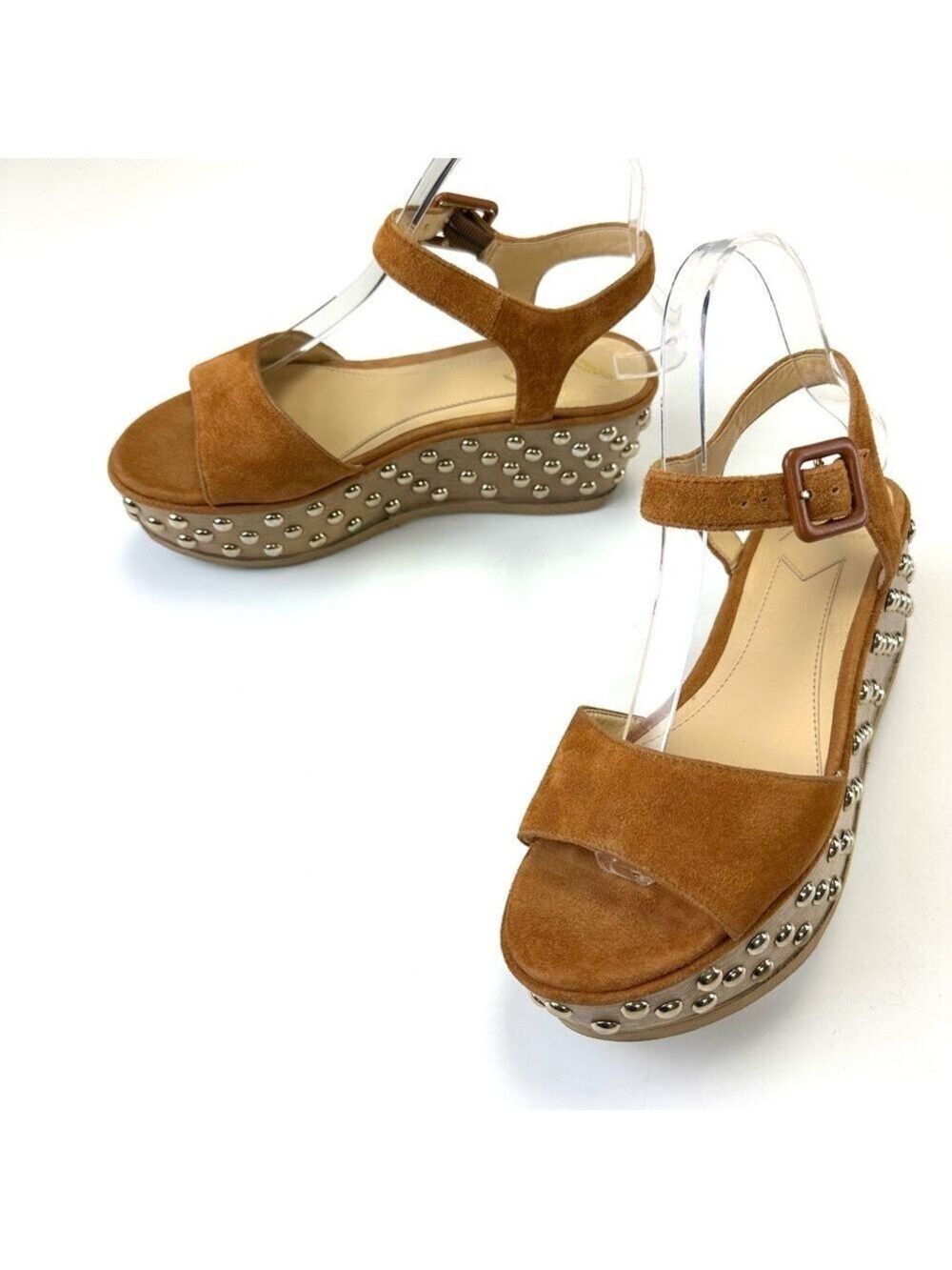 Brian Atwood Franki suede sandals studded platform sandals Size 6M Festival